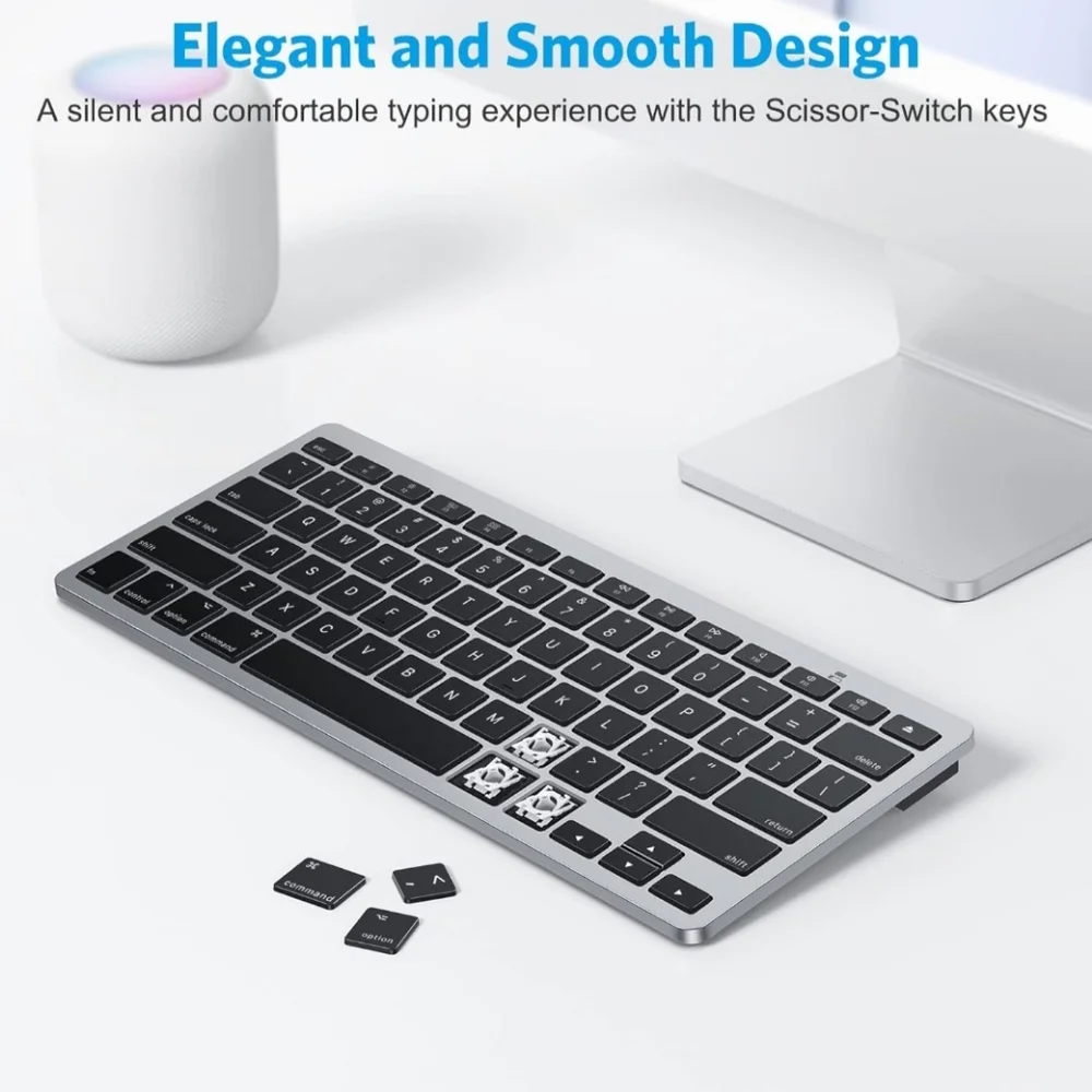 OMOTON Bluetooth Keyboard for Mac, Compact Wireless Keyboard Compatible with Mac
